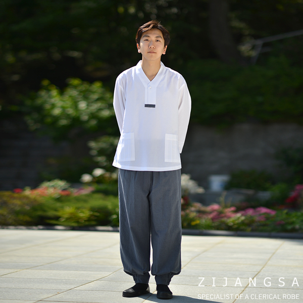 [2545] (남) 선염 엠보 Y형 한벌 / 생활한복 개량한복 법복 절복