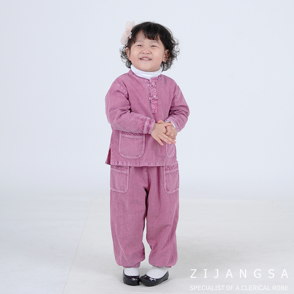[20034]아동 생활한복 개량한복 20수 티바지 한벌 / 2피스 법복 절복 공용 유치원복 어린이집복 단체복