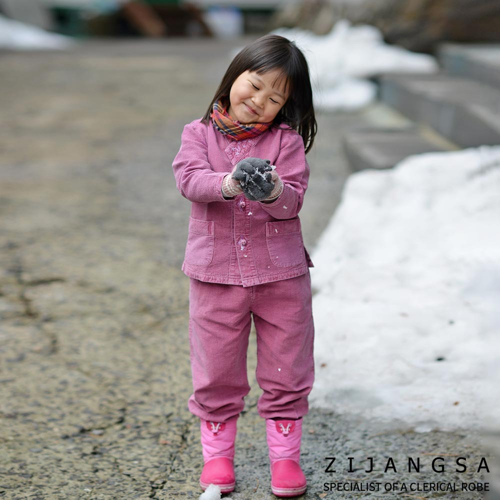 [10771] 아동 도비 V 2피스 한벌 / 생활한복 개량한복 법복 절복 공용 유치원복 어린이집복 단체복